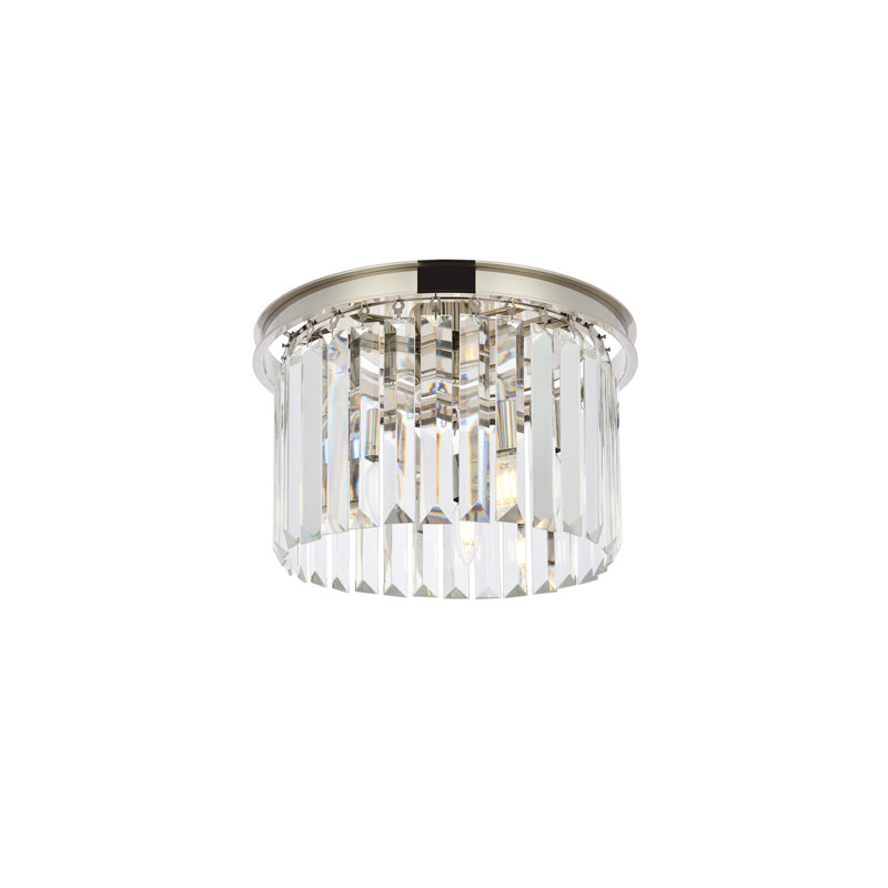 Yazmin Flush Mount, Clear, Polished Nickel