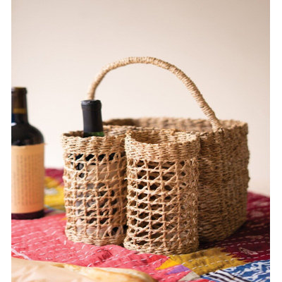  Ensemble de 2 paniers à vin et à rangement H 14,5 po