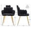 Upholstered Swivel Dining Chairs with Armrest, 180‑Degree Auto‑Return Accent Side Chairs, Steel Frame High‑Density Sponge Padded Chairs for Dining Room Living Room Home Office-1959334241-1959334242-1959334254