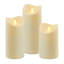 Bougies DEL à piles avec flamme vacillante - 3 pièces
