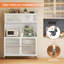 Armoire de cuisine, armoire de rangement haute avec portes en verre, buffet contemporain pour l'intérieur