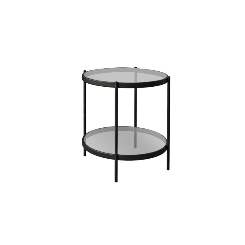Side Table, Black, Transparent