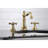 Kingston Brass American Classic Two-Handle 3-Hole Deck Mount Widespread Bathroom Faucet with Pop-Up Drain-45219948