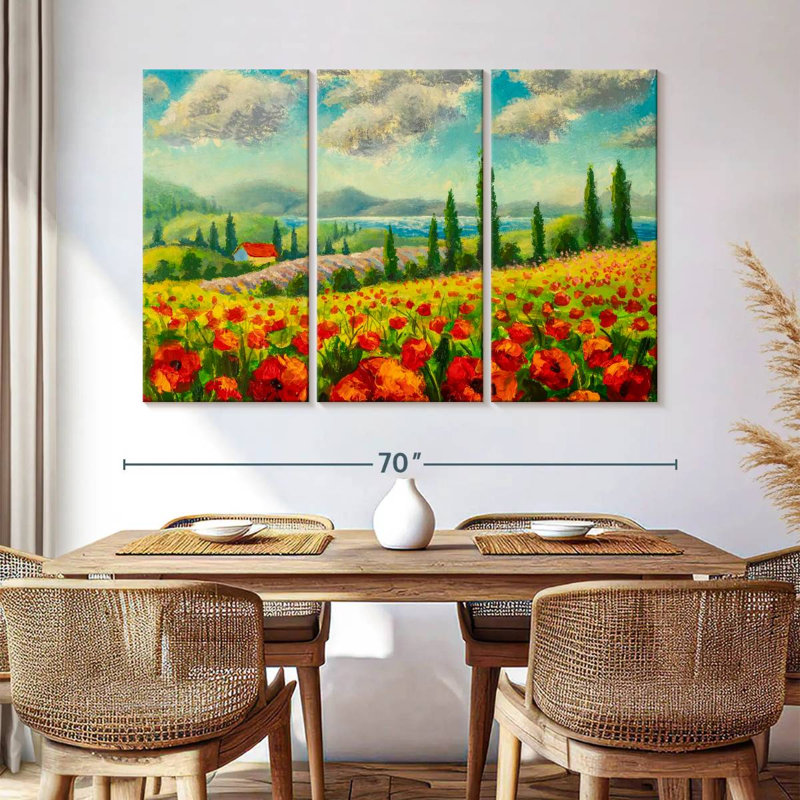 Harnek Field Of Poppies, 42" H x 65" W