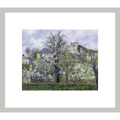 Le jardin de légumes avec arbres en fleurs au printemps Pontoise par Camille Pissarro