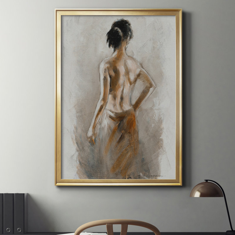 Spa Moment - Peinture sur toile encadrée, H 18,5 po x l 24,5 po x P 1,5 po, Or