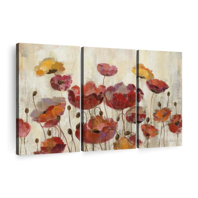 «Poppies In The Rain», 3 pièces