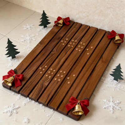 Massage teak wood Non Slip Mat 