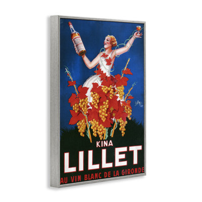 Vintage Kina Lillet Wine Framed Giclee Art, design by Marcus Jules