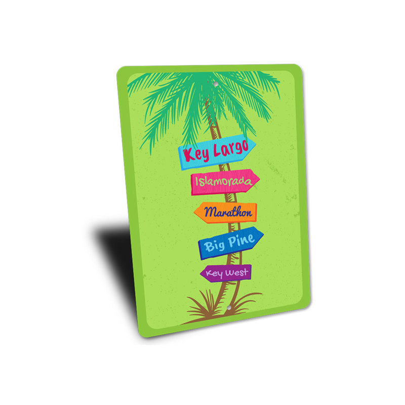Palmier en aluminium, Florida Key West, H 18 po x l 12 po x P 0,06 po