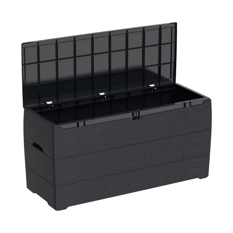 Duramax Building Products 71 Gallon Water Resistant Plastic Lockable Deck Box, Gray
