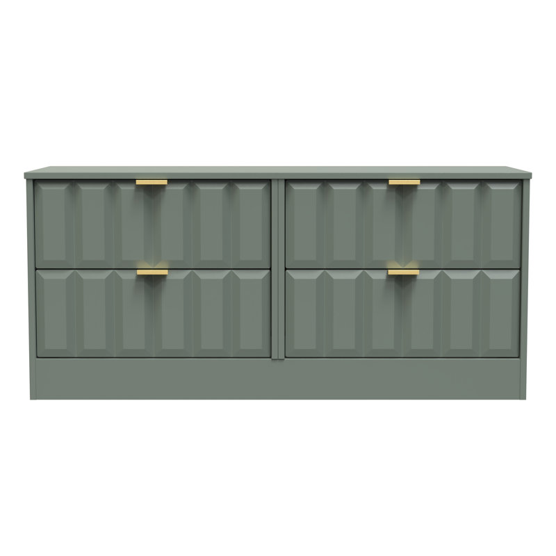115cm W 4 - Drawer Chest of Drawers, Reed Green