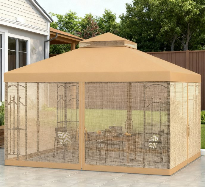 Abri de jardin à double toit avec abri et abri de jardin