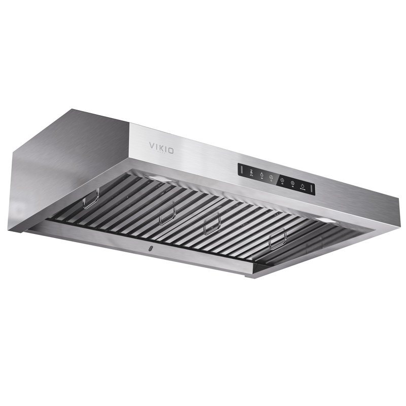 VIKIO PRO 30" 900 CFM Ducted Under Cabinet Hood In Stainless Steel With 1.5 Sones, Dual Motor, Gesture Control, Replaceable 4000K GU10 LED