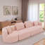 Modular Sectional Sofa With Rounded Silhouette And Pillows-130197323