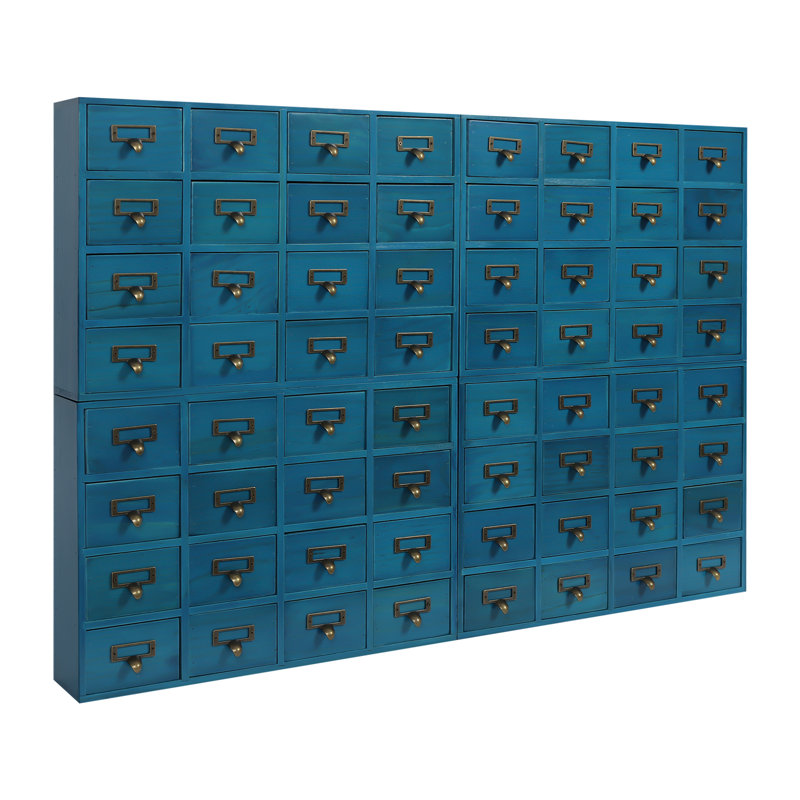 Ensemble de rangement de bureau 64 tiroirs, Bleu