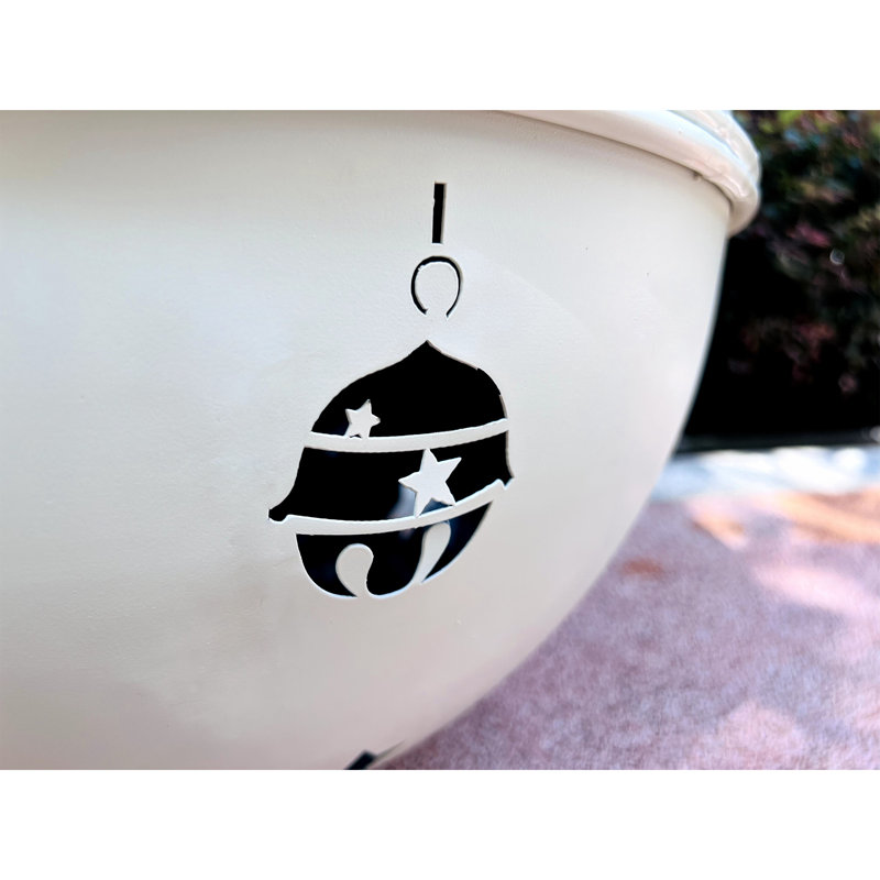 Jingle Bell 19 pièces 19,69 po, Blanc / Doré