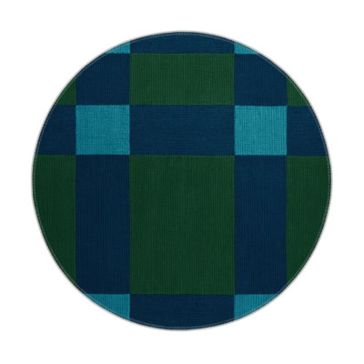 Tapis d'intérieur et d'extérieur à carreaux vert
