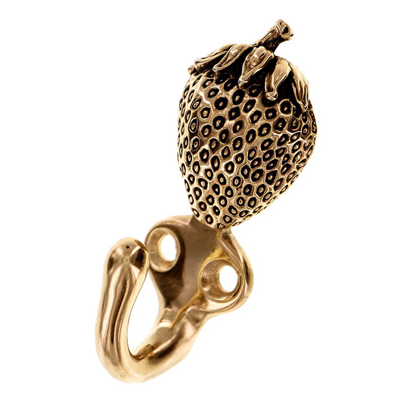 Fiori Wall Hook, Antique Gold