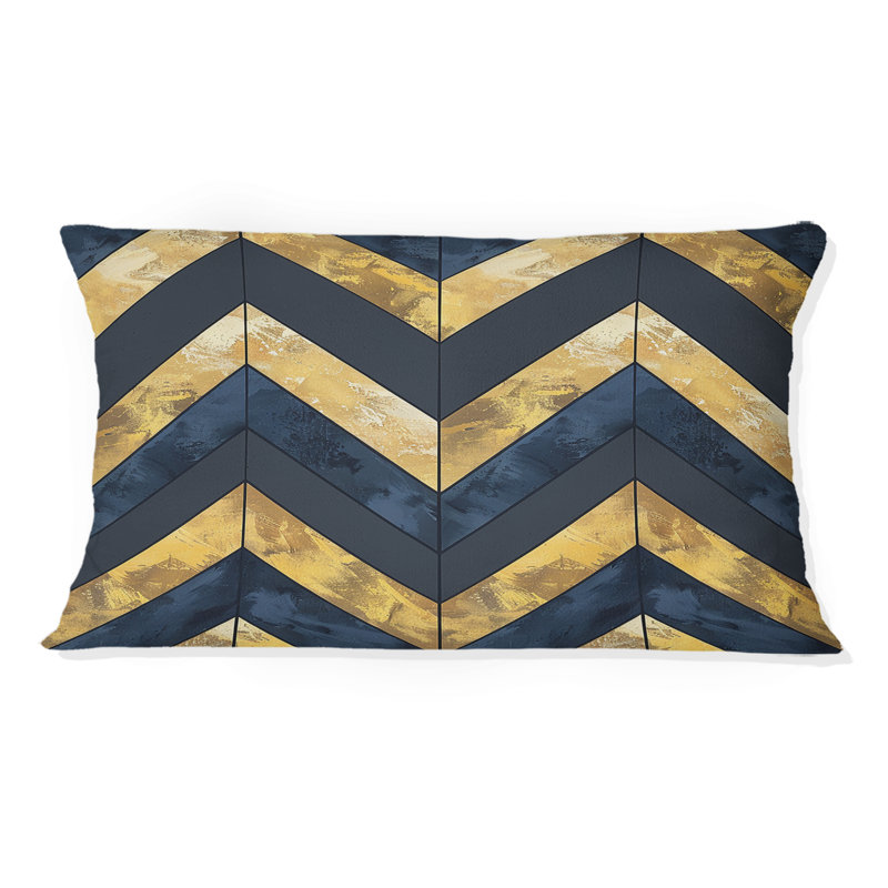 Blue Majestic Chevron I - Coussin lombaire traditionnel