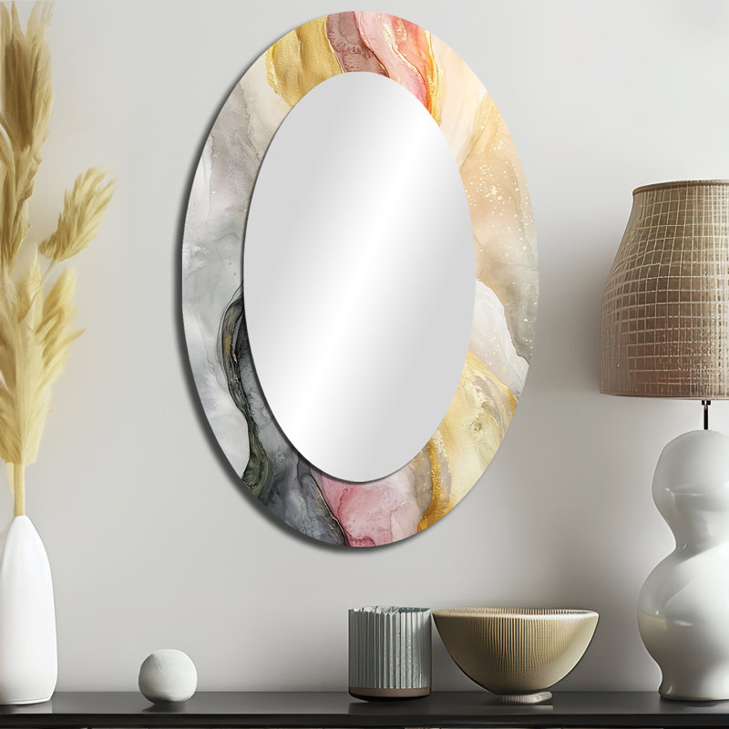 Décoration pour miroir mural Celestial Balance of Sinai Pearl Marble I - Doré, 36 po x 24 po