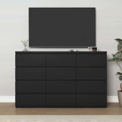 12-Drawer Modern Wood Storage Cabinet