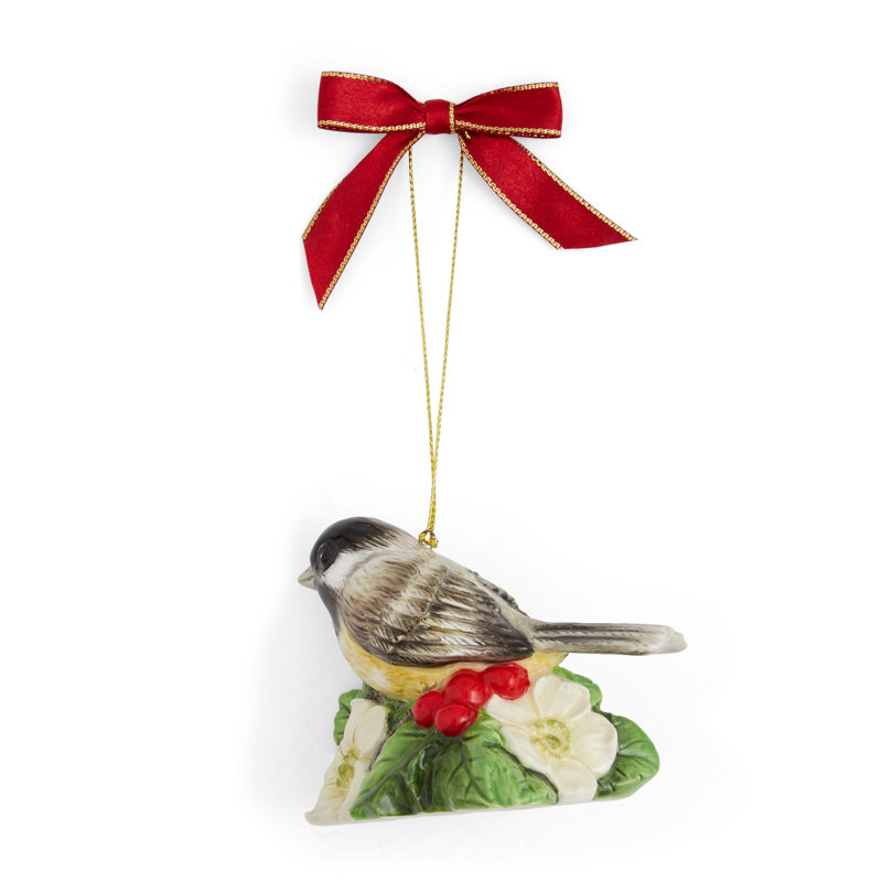 Christmas Tree Chickadee Ornament