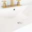 Meuble-lavabo double de 72,59 po avec plateau en pierre reconstituée Jakashia