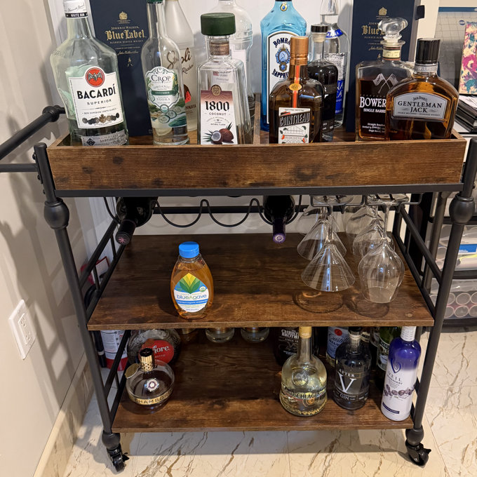 Landaff Metal Bar Cart - Brown