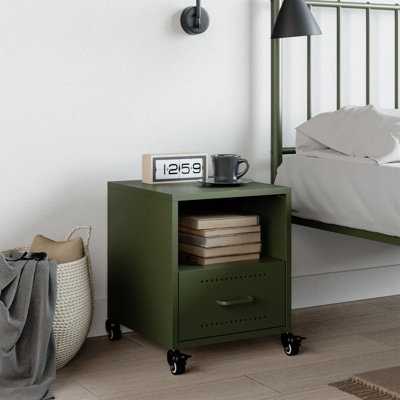 Ameara 36cm W Steel Bedside Table