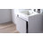 Keriel 20'' Floating Bathroom Vanity with Sink – Wall-Mounted Fluted Wood Cabinet with Acrylic Top, Soft-Close Door & U-Shaped Plumbing Drawer for Small Spaces-2106921375