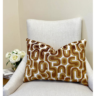 Housse de coussin en velours Retro Graphic