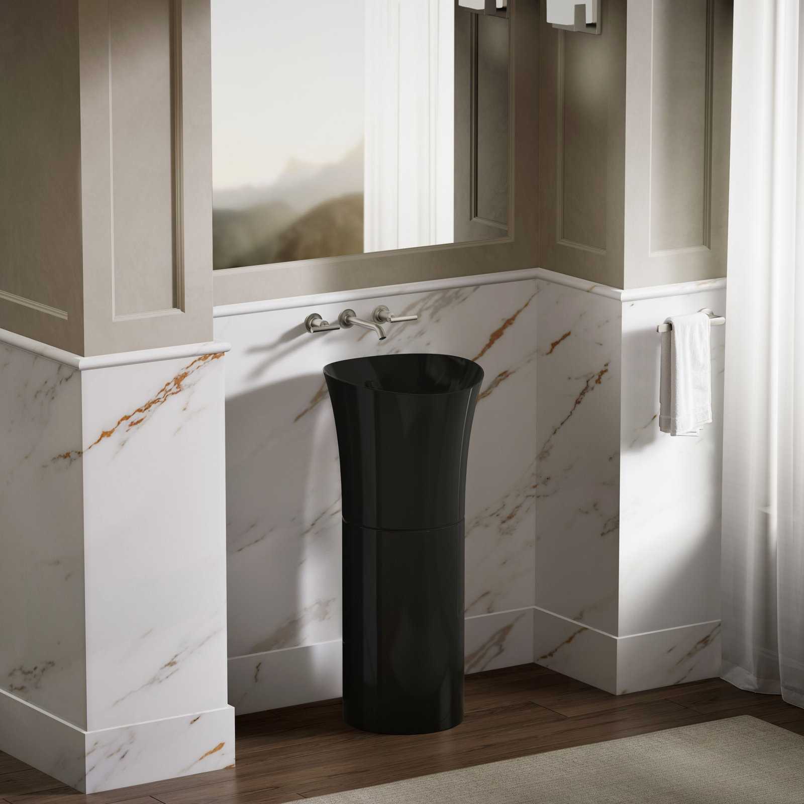Veil Pedestal, Black