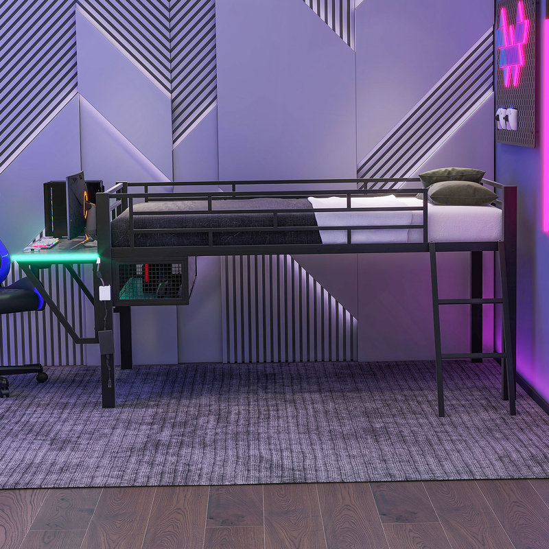 Lit mezzanine avec bureau Cedriana