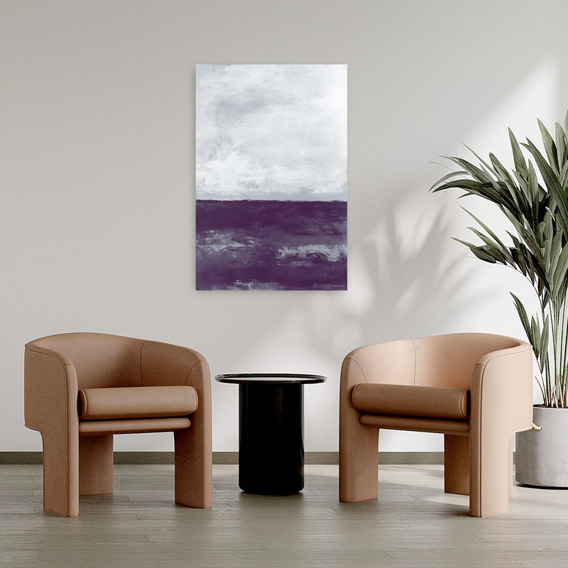 «Calm On The Horizon Abstract Contemporary Landscape Nature», art mural, H 36 po x l 24 po