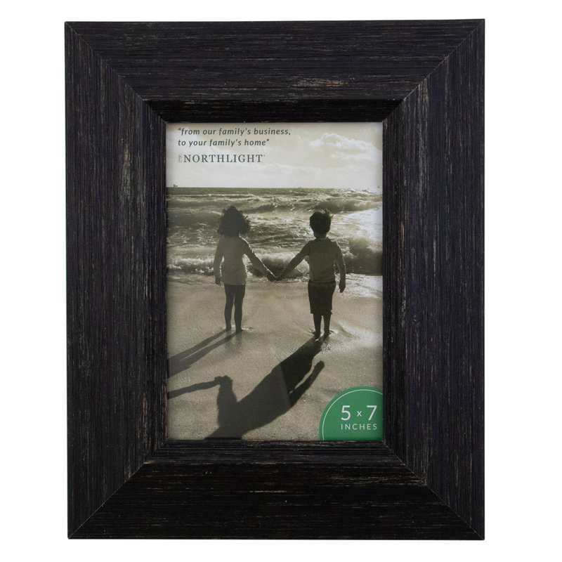 Cadre photo rectangulaire 10 "à finition vieillie 5" x 7 "- noir