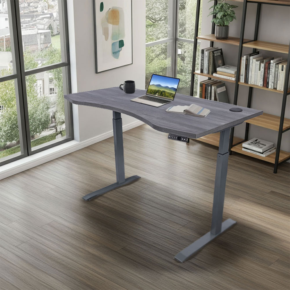 Kaylan PRO Series Ergonomic Curve 30” x 60” Electric Sit-Stand Desk with Dual Motors Upper Square™ 