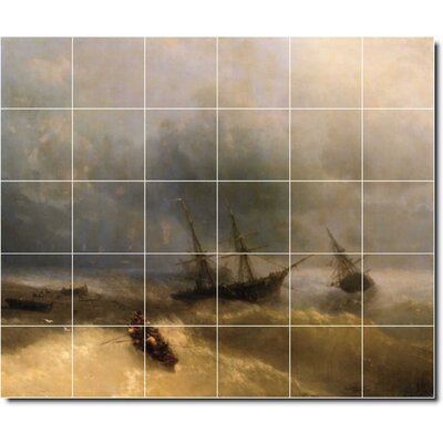 48"" x 40"" Ceramic Painting Decorative Mural Tile 8"" x 8 -  Picture-Tiles.com, W00047-L