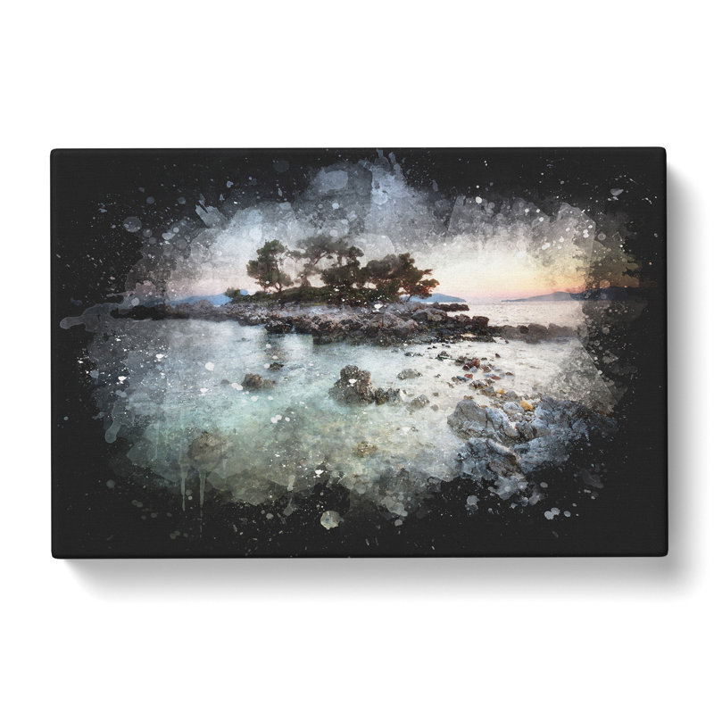 Rocky Island - Wrapped Canvas, 50cm H x 76cm W x 3cm D
