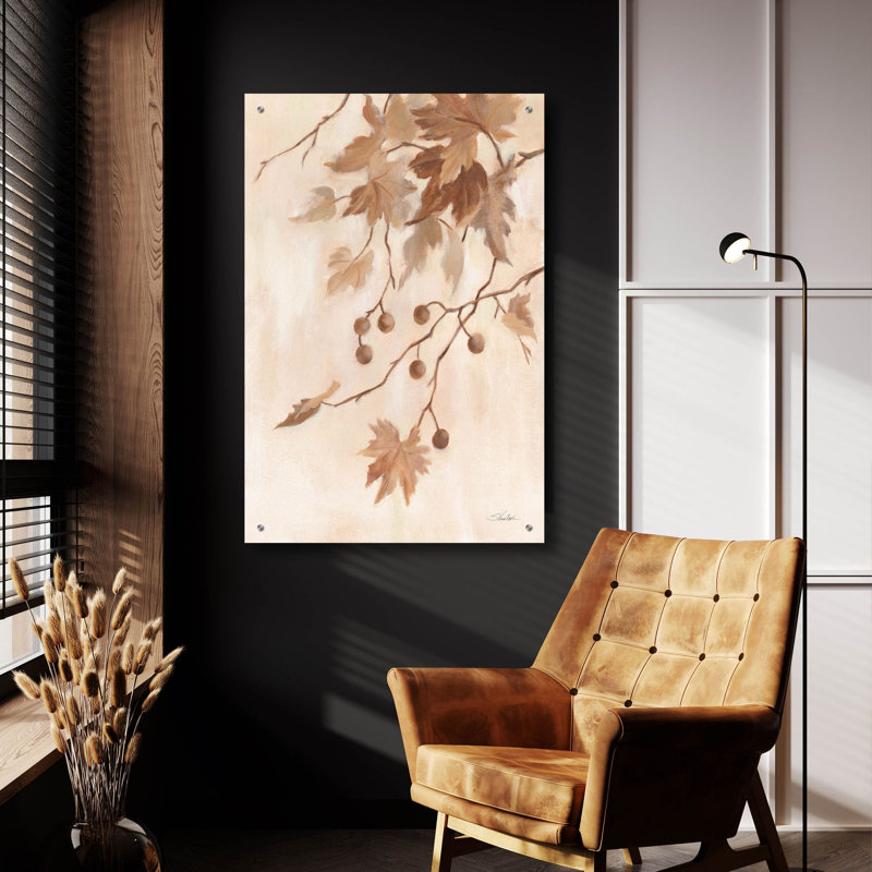  «Boho Natural 2» par Silvia Vassileva, art mural en verre acrylique, 24 po x 36 po, H 36 po x l 24 po
