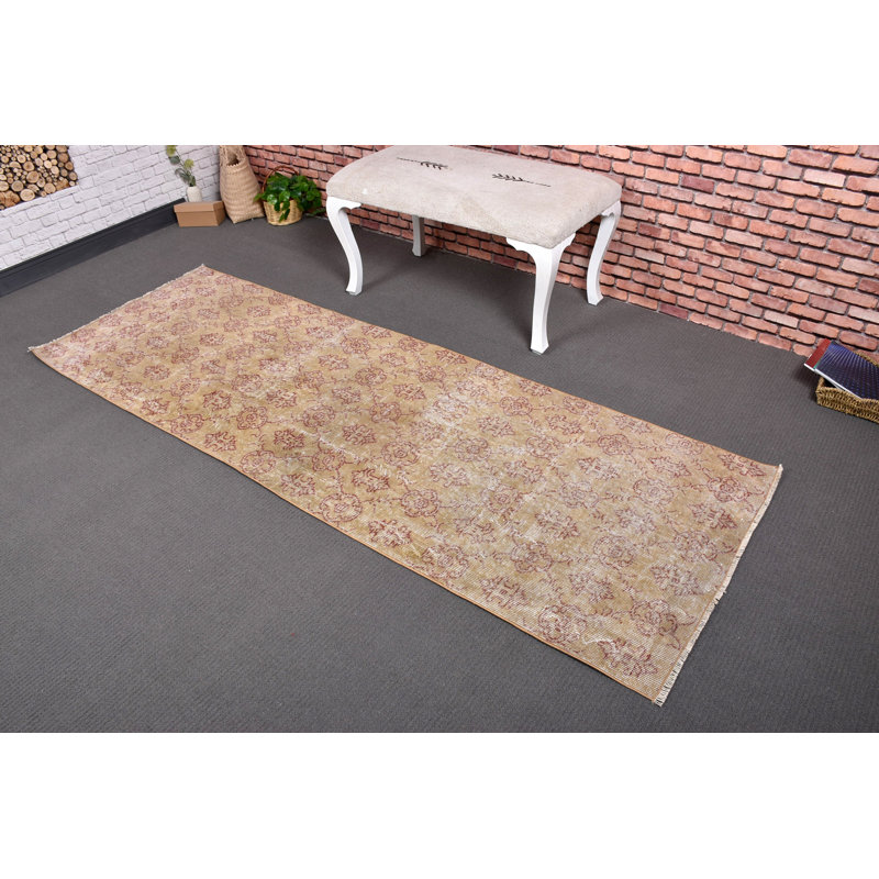 Classic Wool Patchwork Runner, 32.3x93.3 Inch Beige Rug