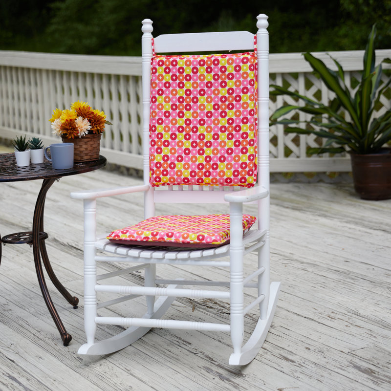 Rocking Chair Cushion Set, Pink Bead
