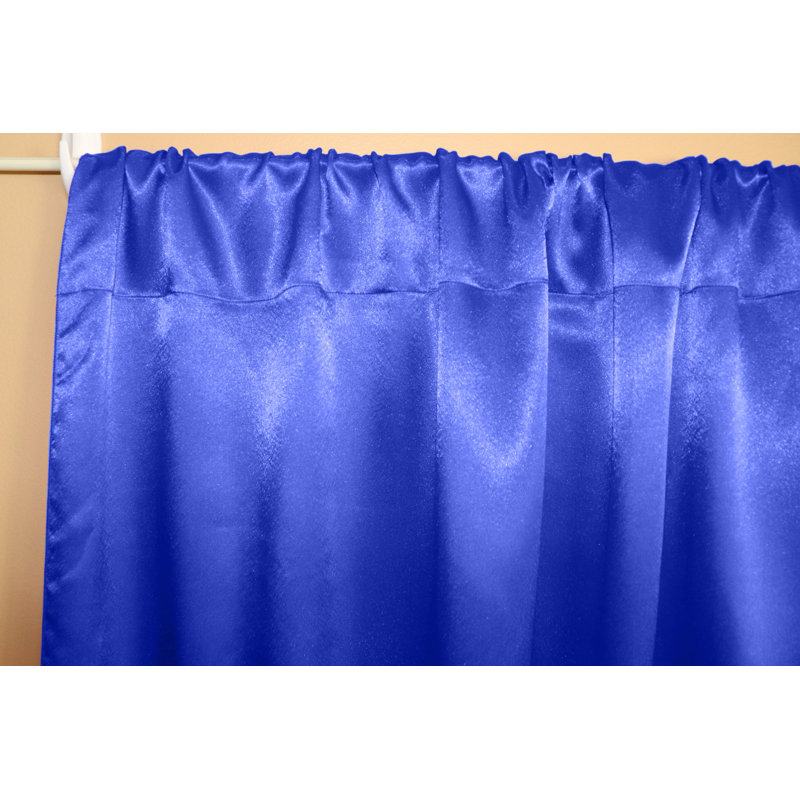 Panneau de rideau semi-transparent en polyester Dafni, L 58 po x L 84 po, Bleu royal