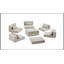 Ensemble de canapé modulaire rembourré, ensemble de canapé de salon modulaire en forme de L de 100 po avec 5 coussins, canapé-lit bricolage pour salon, appartement, chambre à coucher