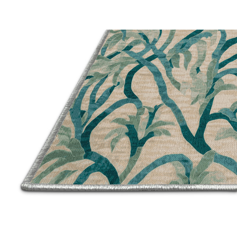 Tapis beige lavable à la machine, Tapis de couloir 2 pi x 4 pi
