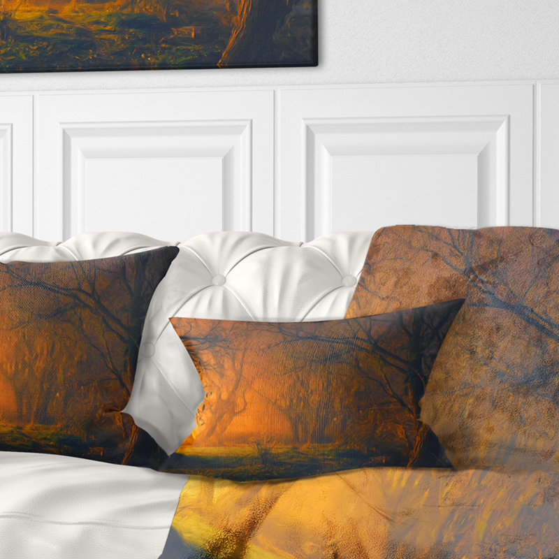 Coussin lombaire paysage magique