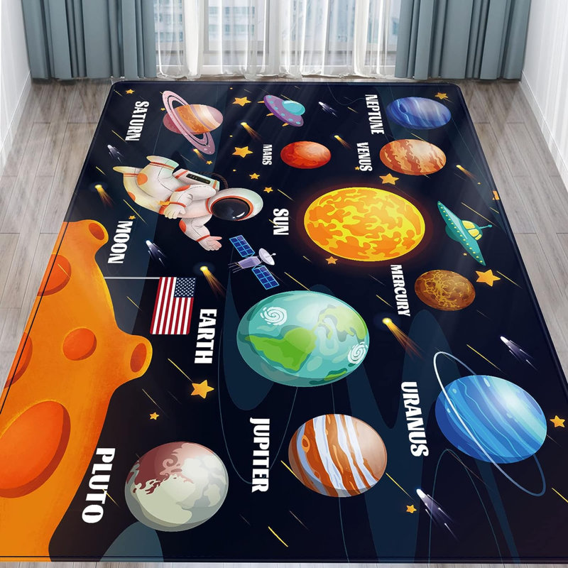 Tapis rectangulaire Sandersville avec envers antidérapant, Rectangle 6 pi 7 po x 4 pi 11 po