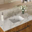 Lavabo de salle de bain rectangulaire encastré en céramique blanche avec trop-plein, 18 x 12 pouces | Idée de cadeau