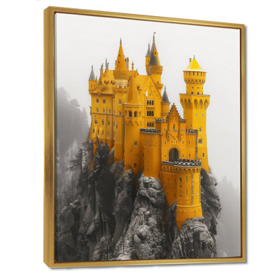 Monochromes de château forteresse en montagne I - châteaux, art mural