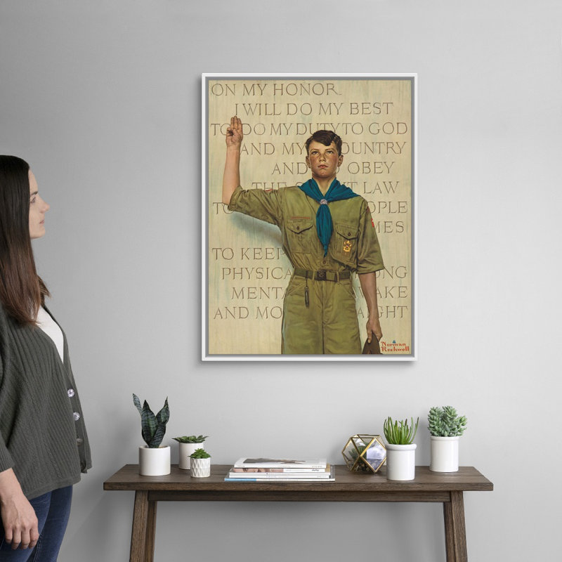 «I Will Do My Best», art mural sur toile, Cadre flottant blanc, H 34 po x l 26 po x P 1,75 po